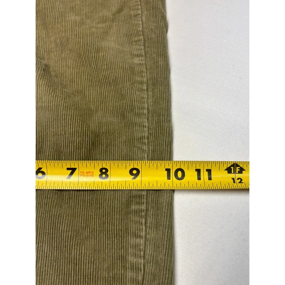 VTG Polo Ralph Lauren Hammond Pant Mens 34x30 Olive Green Corduroy Pleated